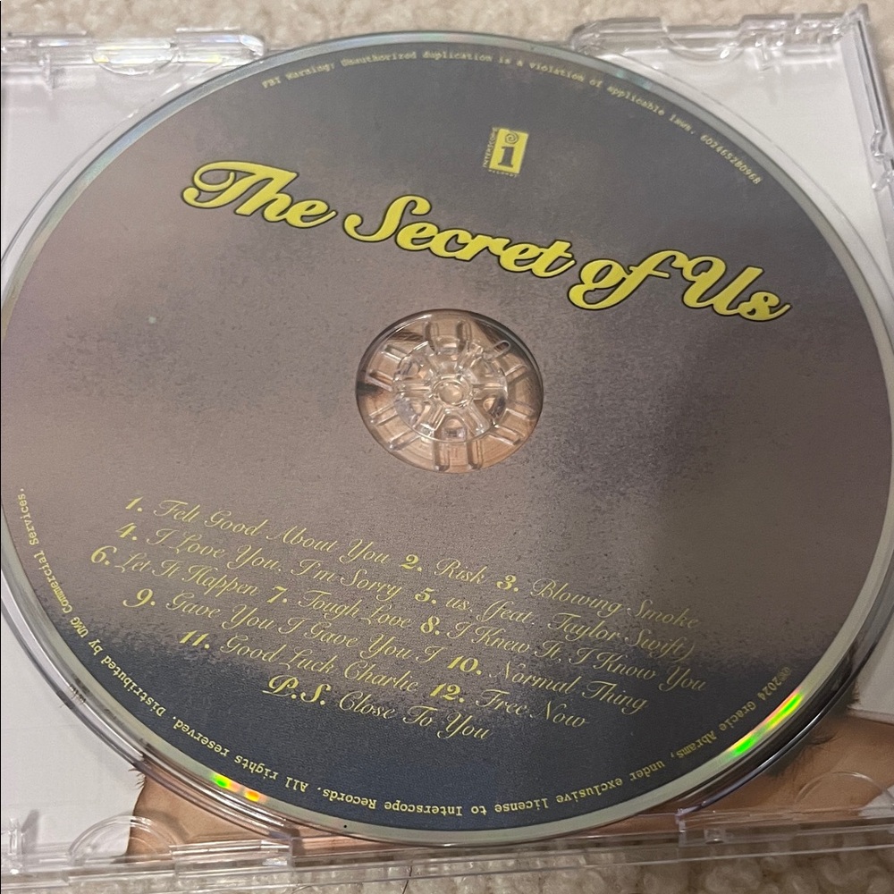 The Secret of Us Music CD